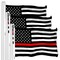 Thin Red Line Flag 3x5 Ft 3-Pack Printed 150D Polyester By G128